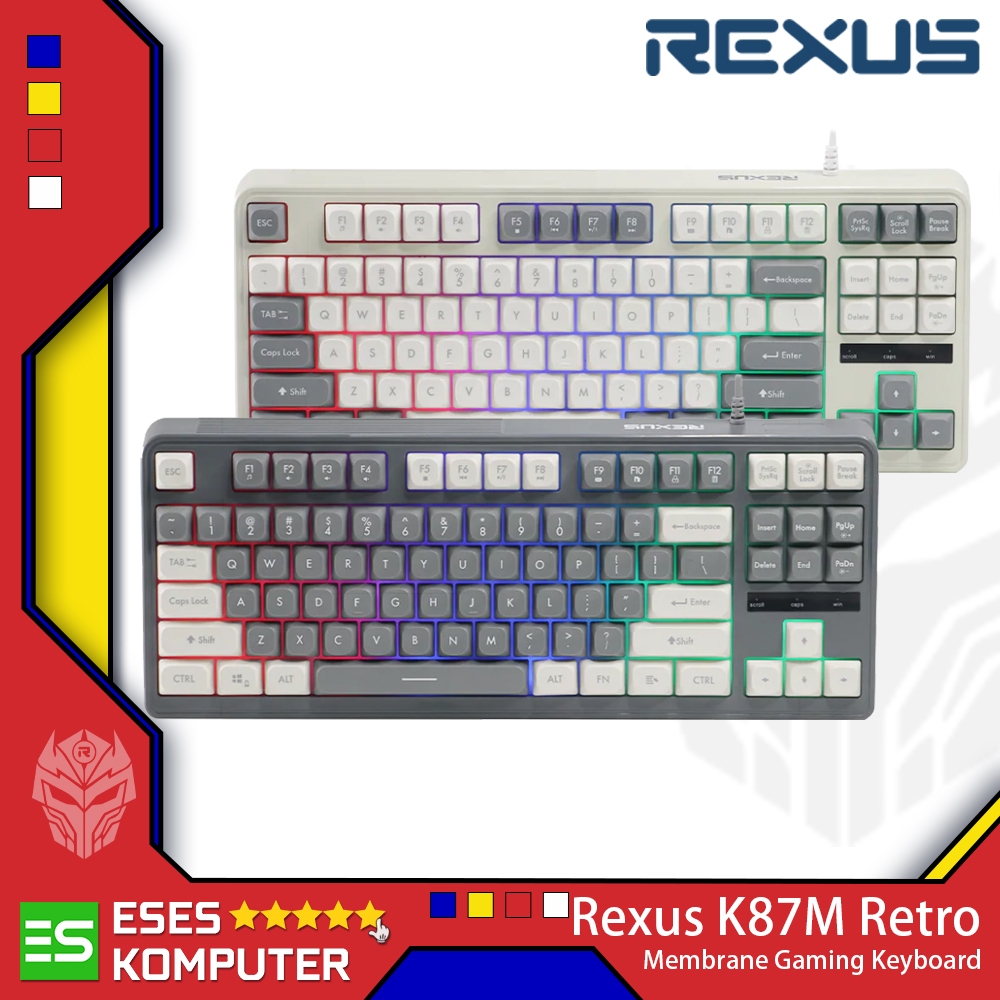 Rexus Battlefire K87M Retro RGB TKL Keyboard | Gaming Keyboard Membrane ...