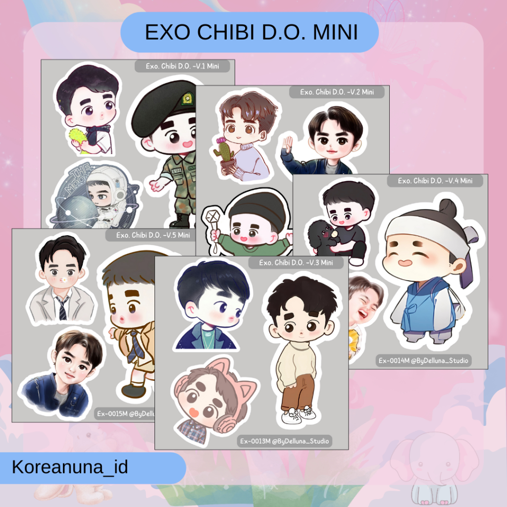 HP Kpop Exo DO Sticker Doh kyunsoo Chibi Cute Cartoon Aesthetic Sticker ...