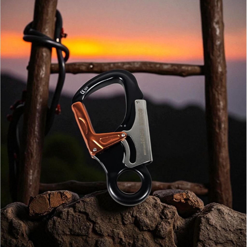 Outdoor Rock Climbing Carabiner Anchor Rope Lock Safety 35KN - 1019 ...