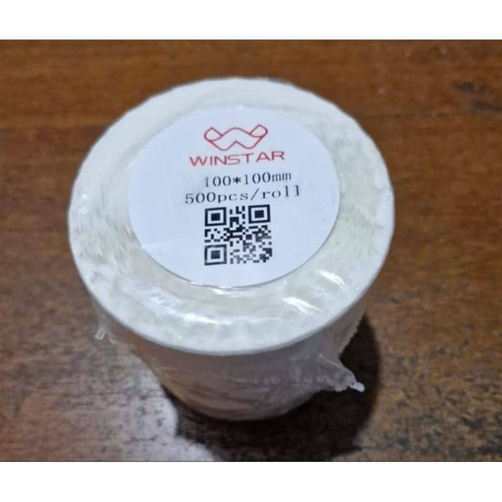 THERMAL STICKER PAPER 100x100 mm 500 SHEETS / RECEIPT LABEL STICKER ...