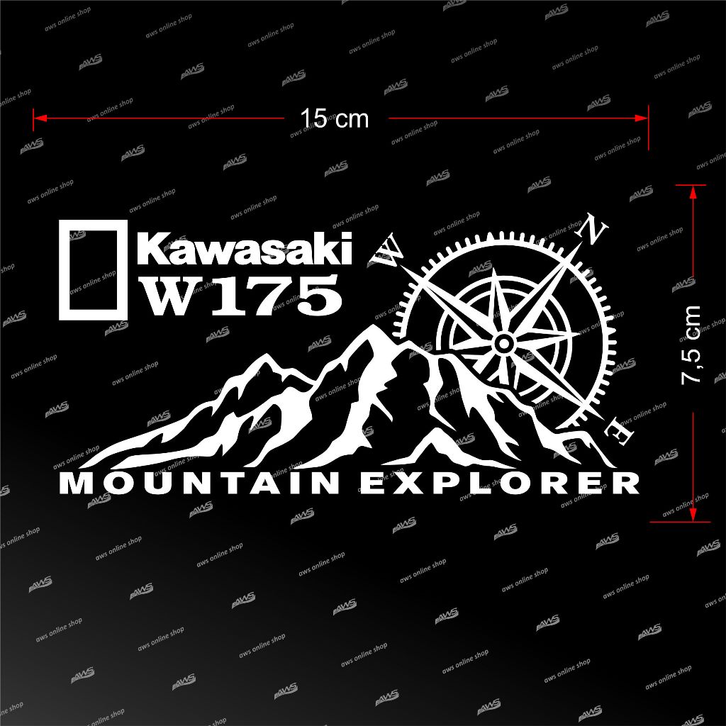 Kawasaki W175 Explorer Mountain Cutting Sticker | Shopee Philippines
