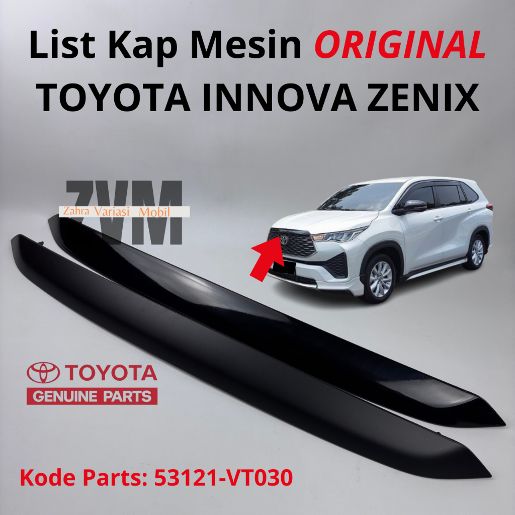 MESIN Hood Molding List Original Toyota innova Zenix engine Hood part ...