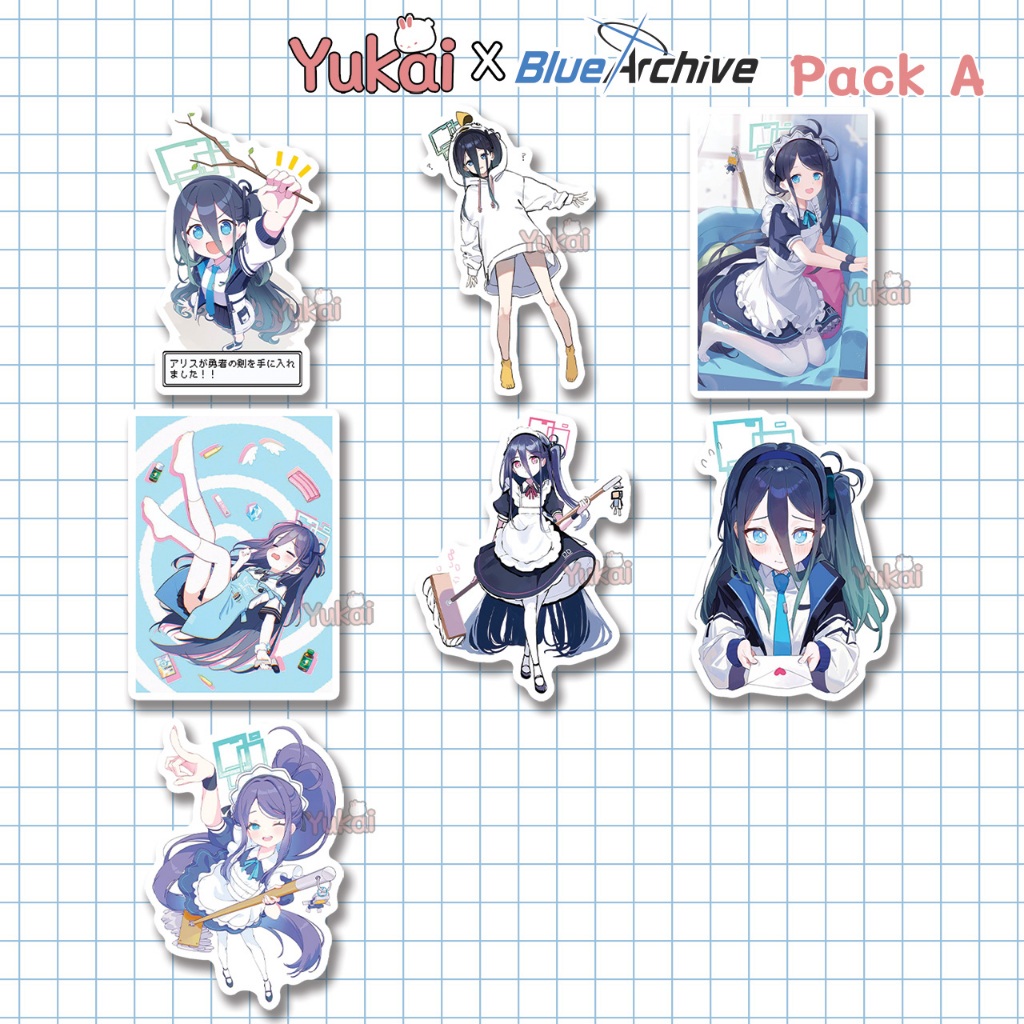 Aris Blue Archive Premium Stickers - Waterproof Anime Sticker Pack ...