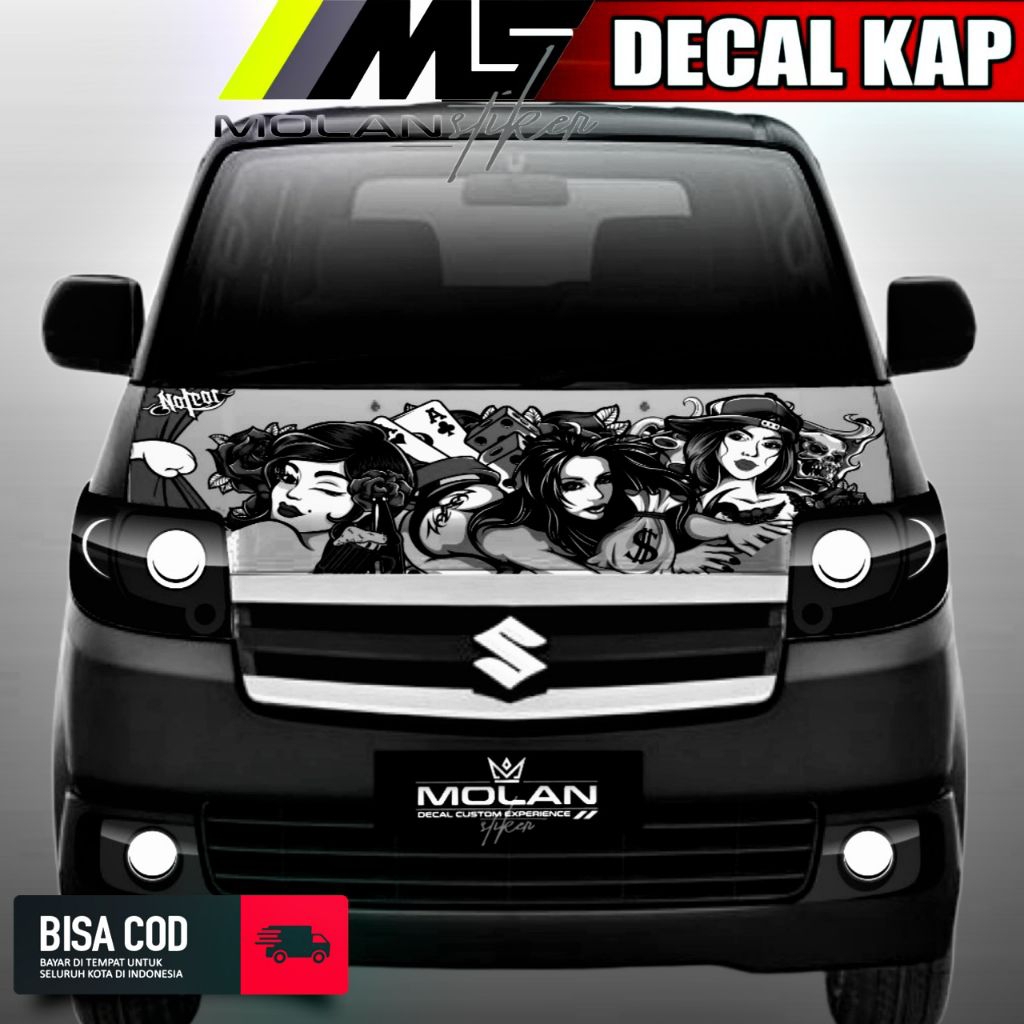 MESIN Suzuki APV Hood/Cabin Variation Striping Sticker Decal Front ...