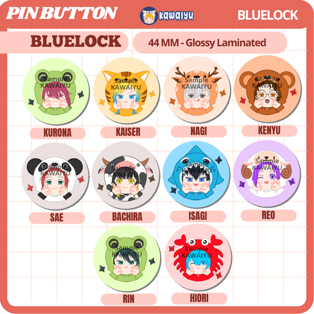 (Kawaayu) BLUELOCK | Bluelock Animal Anime Button Pin ver | Shopee ...