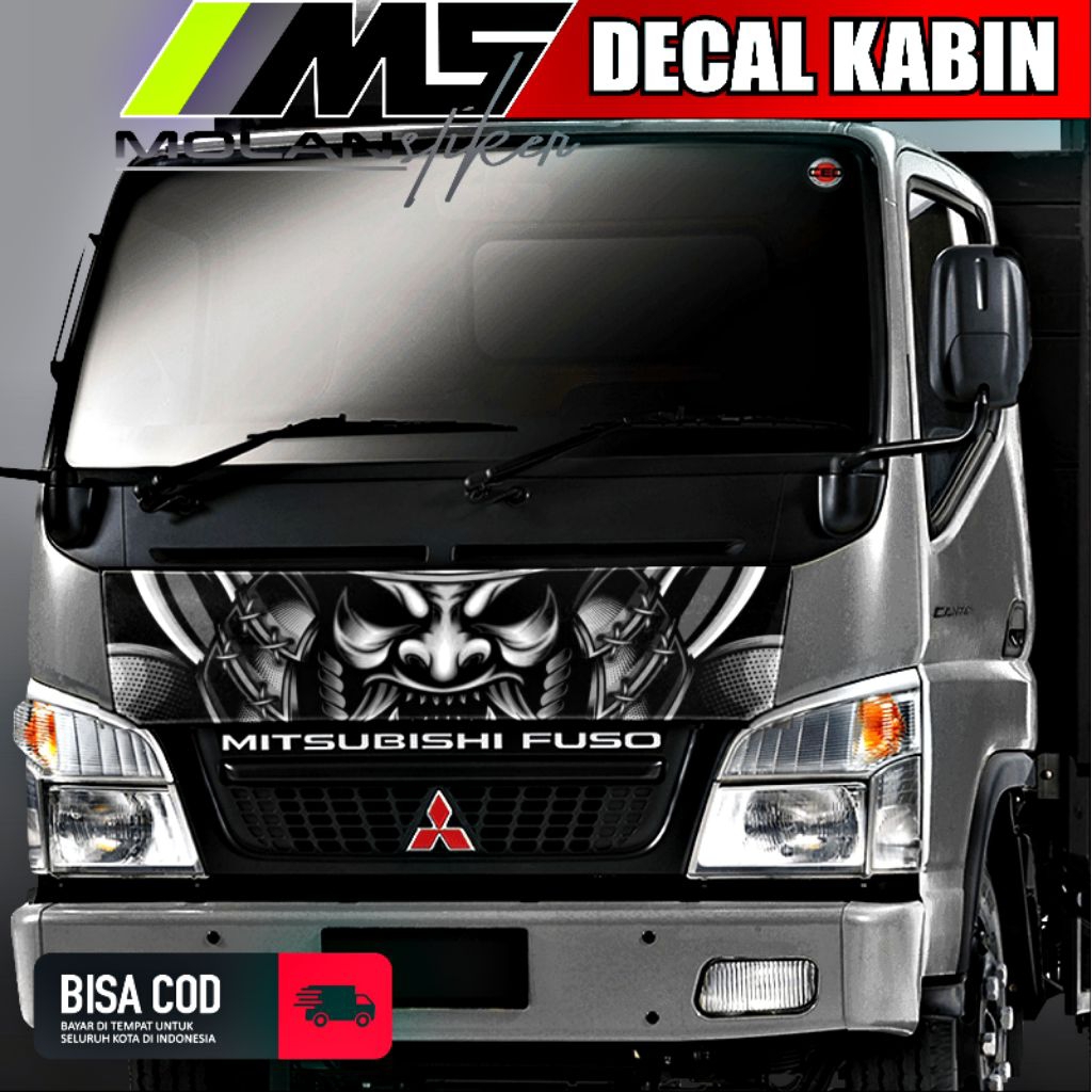 Decal Sticker Striping Variation Front Cabin Truck Canter Decal Cabin ...