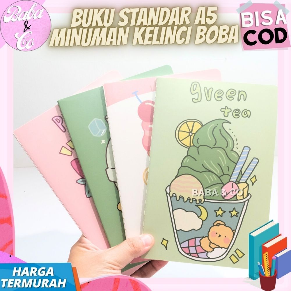 A5 BOOK UNIQUE CUTE BOBA RABBIT DRINK STANDARD A5 NOTEBOOK DESSERT ICE ...
