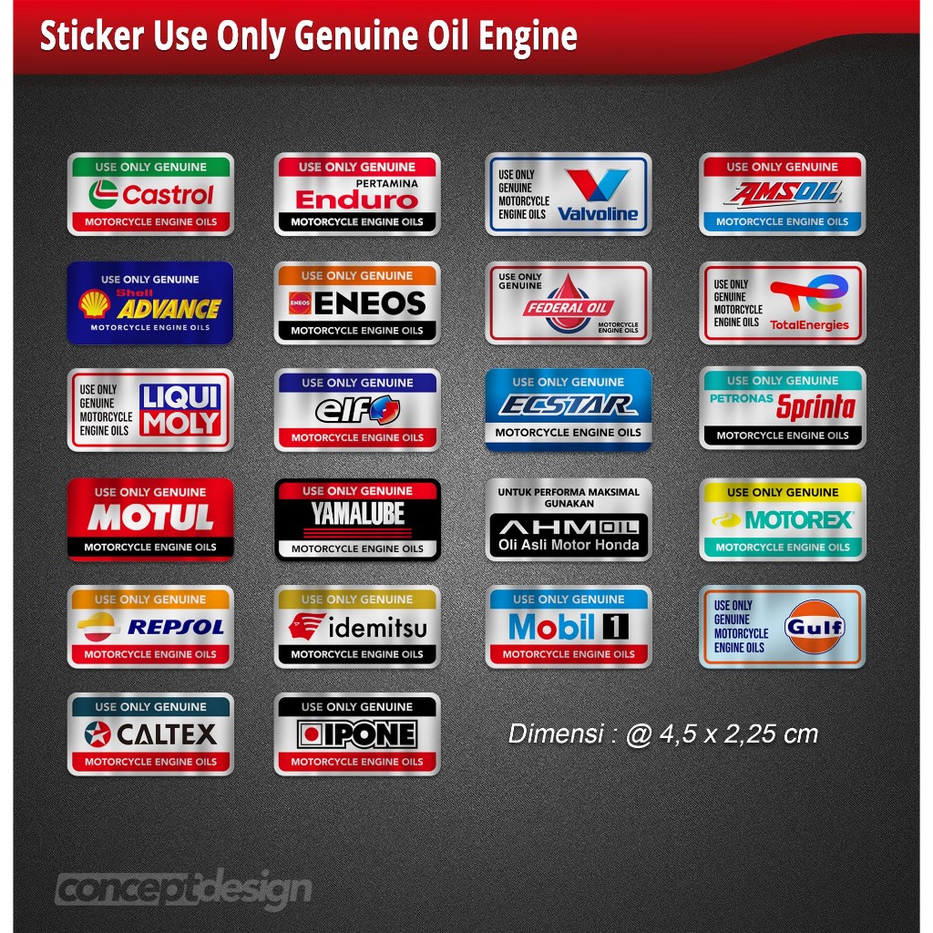 Sticker Use Only Genuine Oil Engine | Shopee Philippines