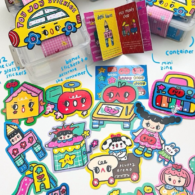 Toy Joy Sticker Pack Cute Stickers Container | Shopee Philippines