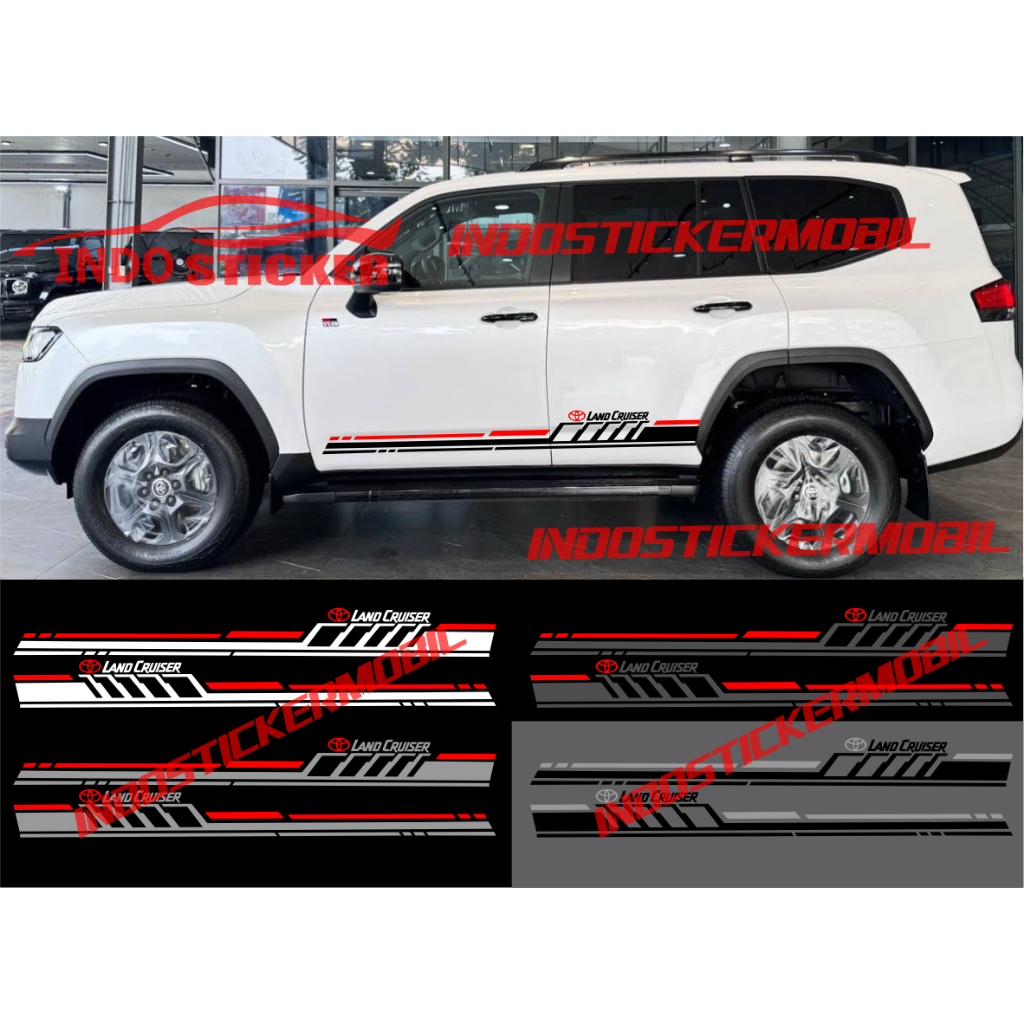 Cutting sticker car land cruiser sticker list stripe body side car ...