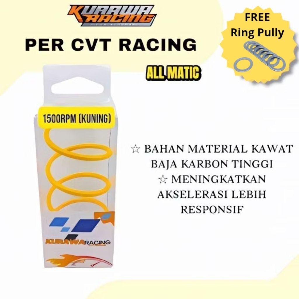1500RPM CVT SPRING FOR ALL MATIC KURAWA RACING | CVT CVT | (BEAT/Vario ...