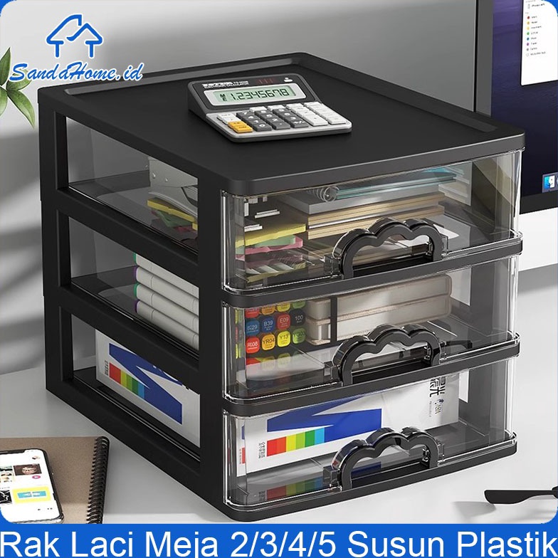 Latest 4-Tier Plastic Table Drawer Rack Large Desk Organizer Rack A4 ...
