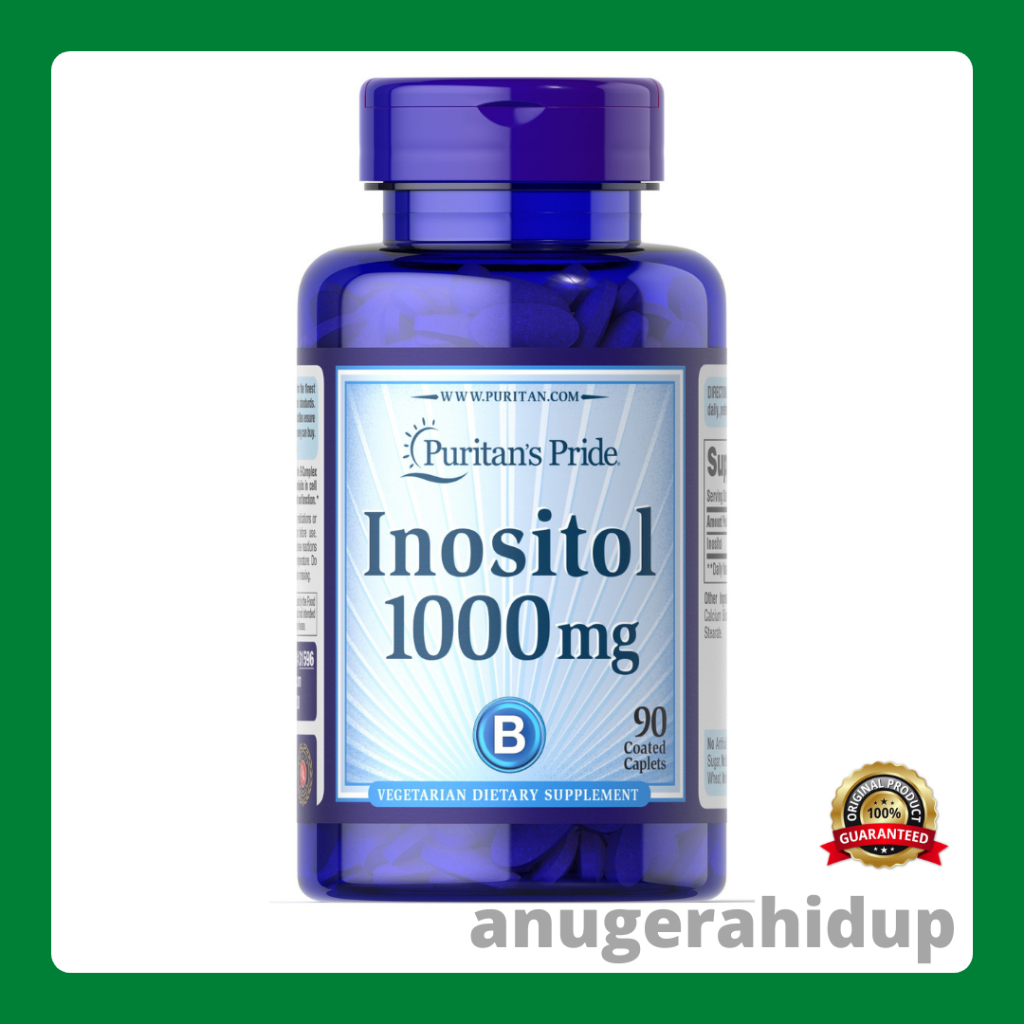 Inositol 1000 mg Puritan Pride Health Supplement 90 Caplets ORIGINAL ...