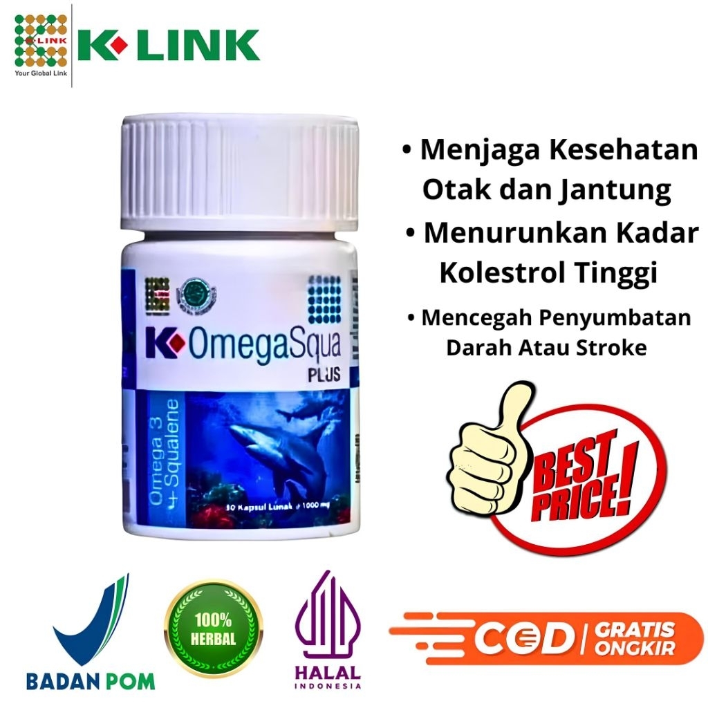 OMEGA SQUA Omega 3 Plus Original K-Link | Omega 3 Squa Exp Display Bpom ...