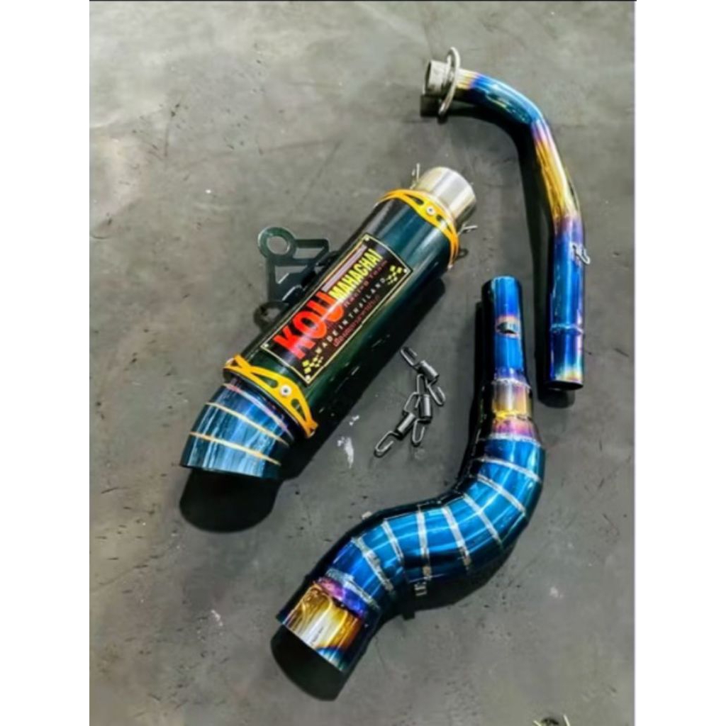 Kou mahachai Pipe canister conical open specs exhaust pipe for Wave 125 ...