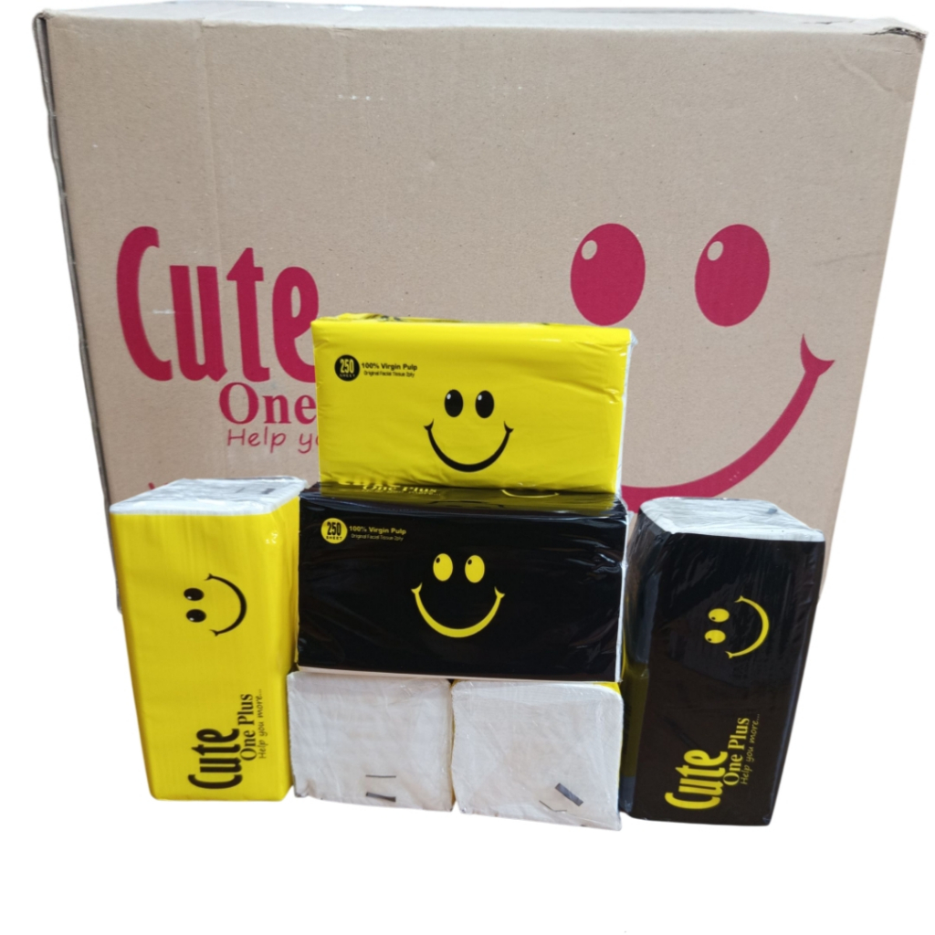 Cute One Plus Tissue 2ply 250Sheet with Cute and Attractive Smile Face ...