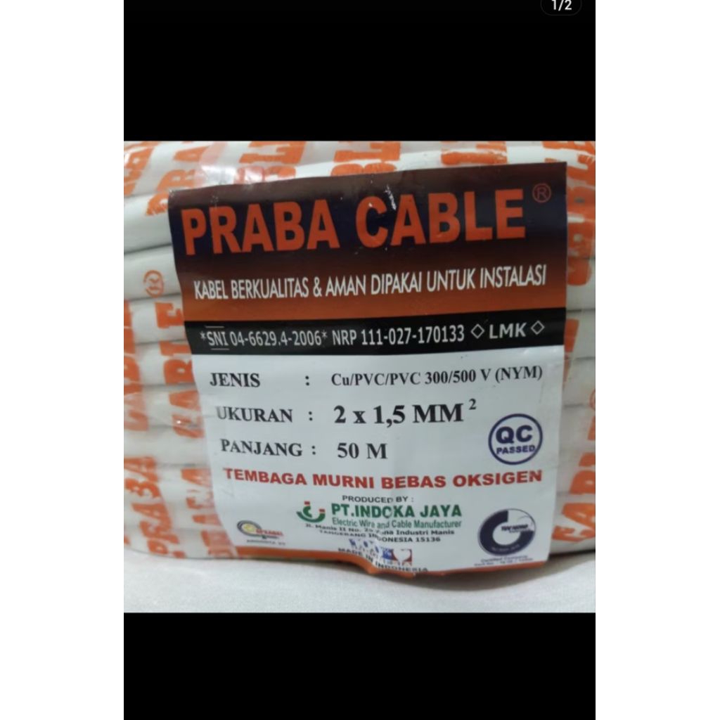 NJM 2-1.5 copper praba cable, price per meter | Shopee Philippines