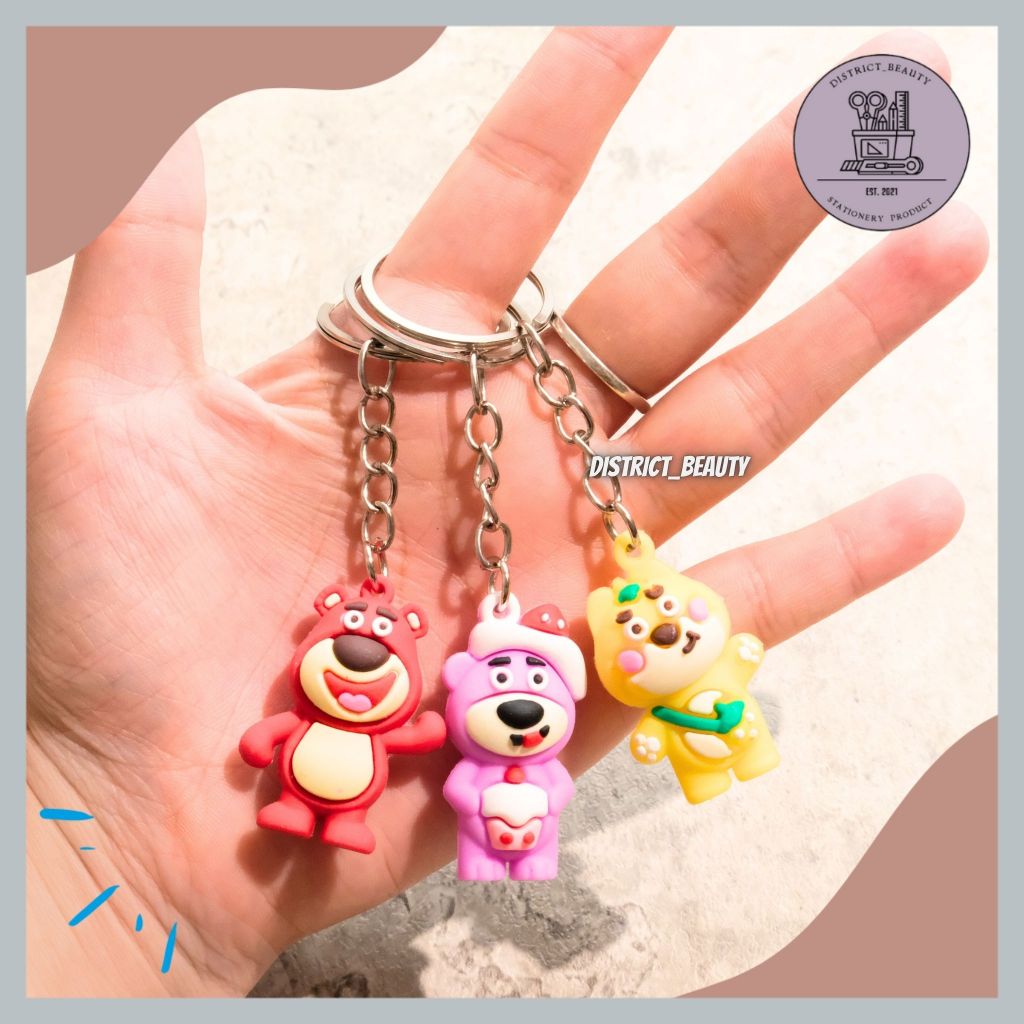 GANTUNGAN KUNCI LOTSO KECIL MINI KEYCHAIN KEYRING GANCI LOTSO BEAR LUCU ...