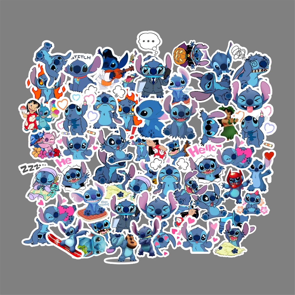 CARTOON STITCH STICKER PACK CONTENTS 55 PCS VIRAL STICKER PACK ...