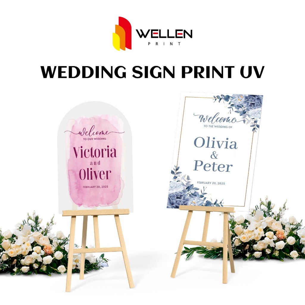 WELLEN PRINT – Print Wedding Sign Print UV / Print Welcome Sign Wedding ...
