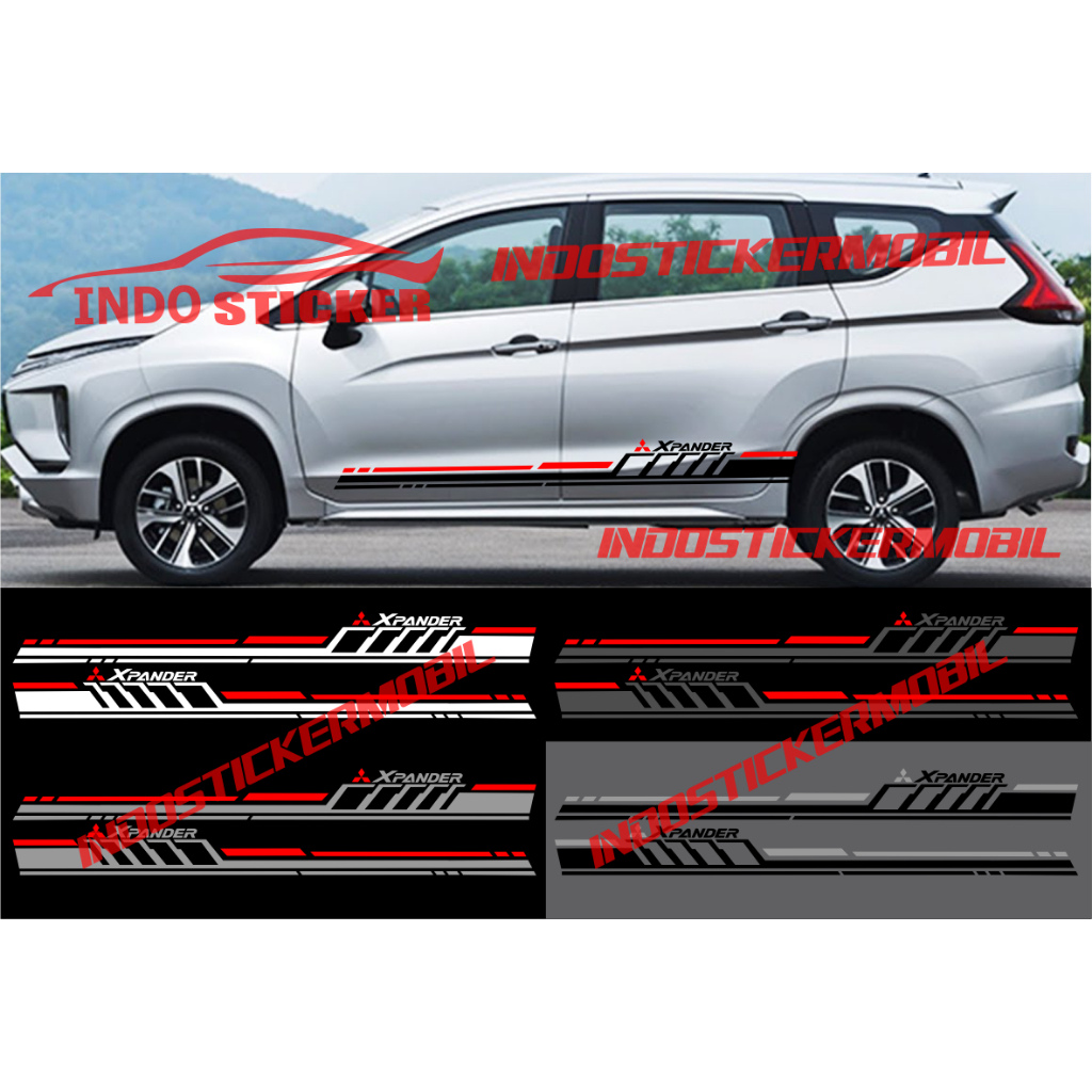 Cutting xpander car stickers list stripe side body stickers for ...