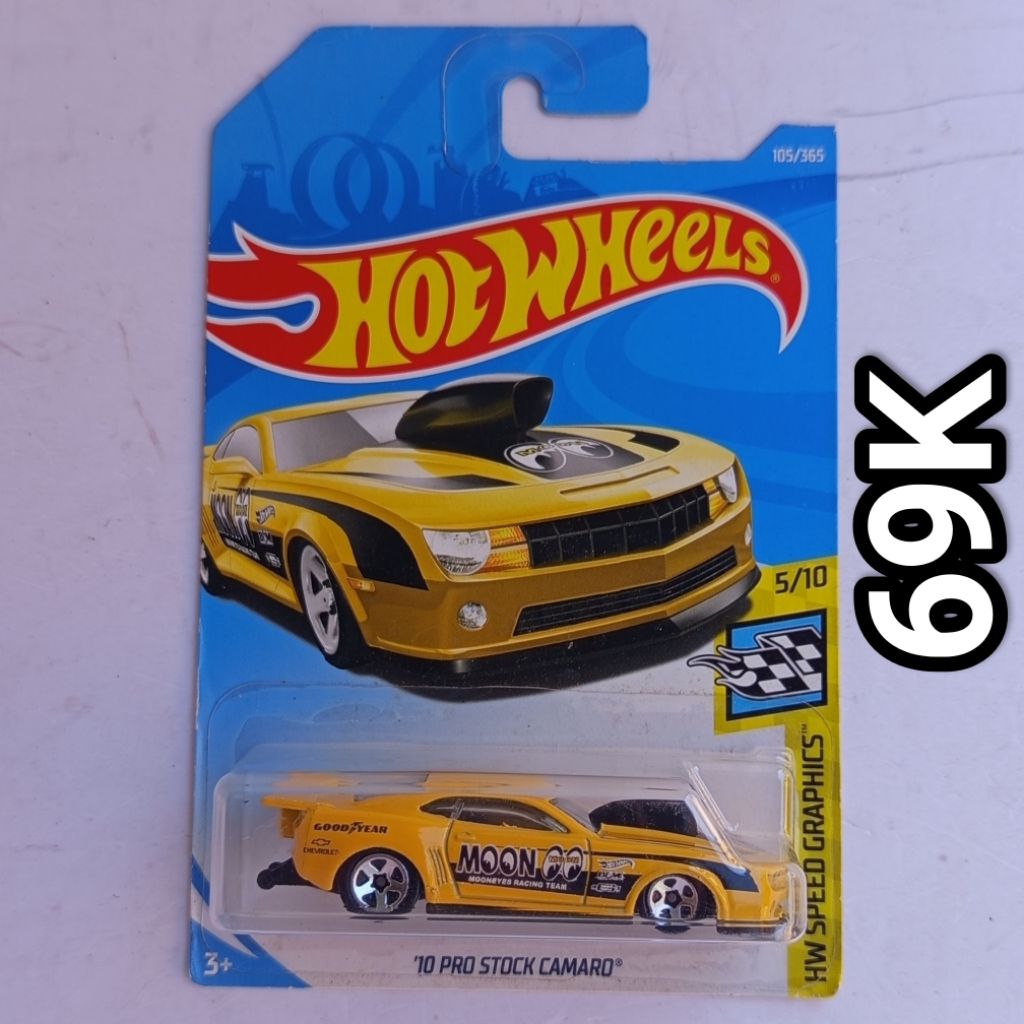 Hot Wheels HW Speed Graphics 10 Pro Stock Camaro Mooneyes Yellow Racing ...