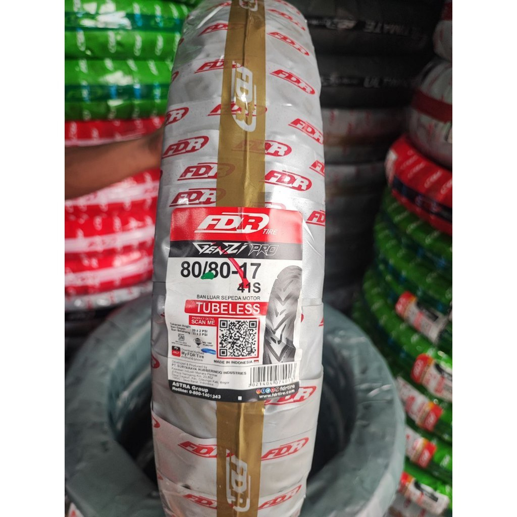 FDR 80/80-17 GENZI PRO TUBELESS Motorcycle Tires REVO, SUPRA, JUPITER ...