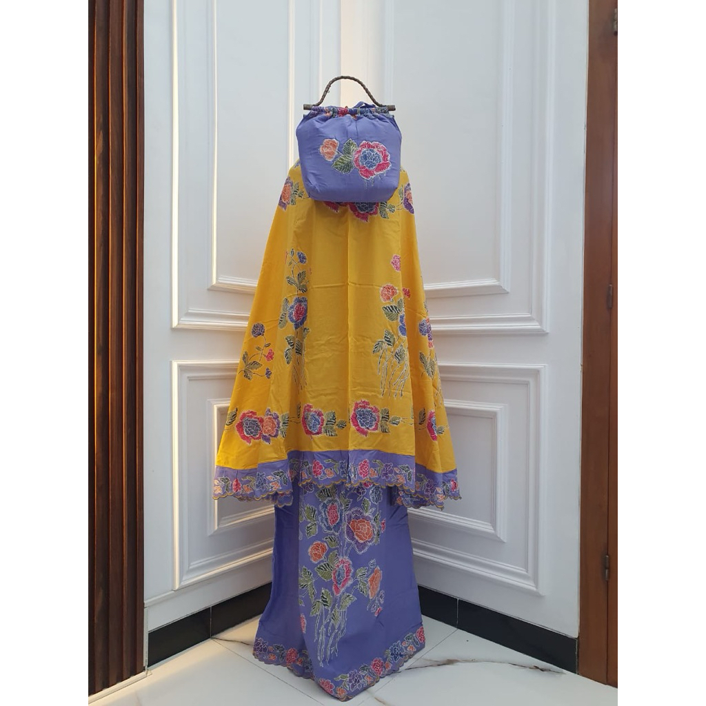 KATUN Premium Cotton Encim Batik Prayer Robe with Beautiful Embroidery ...