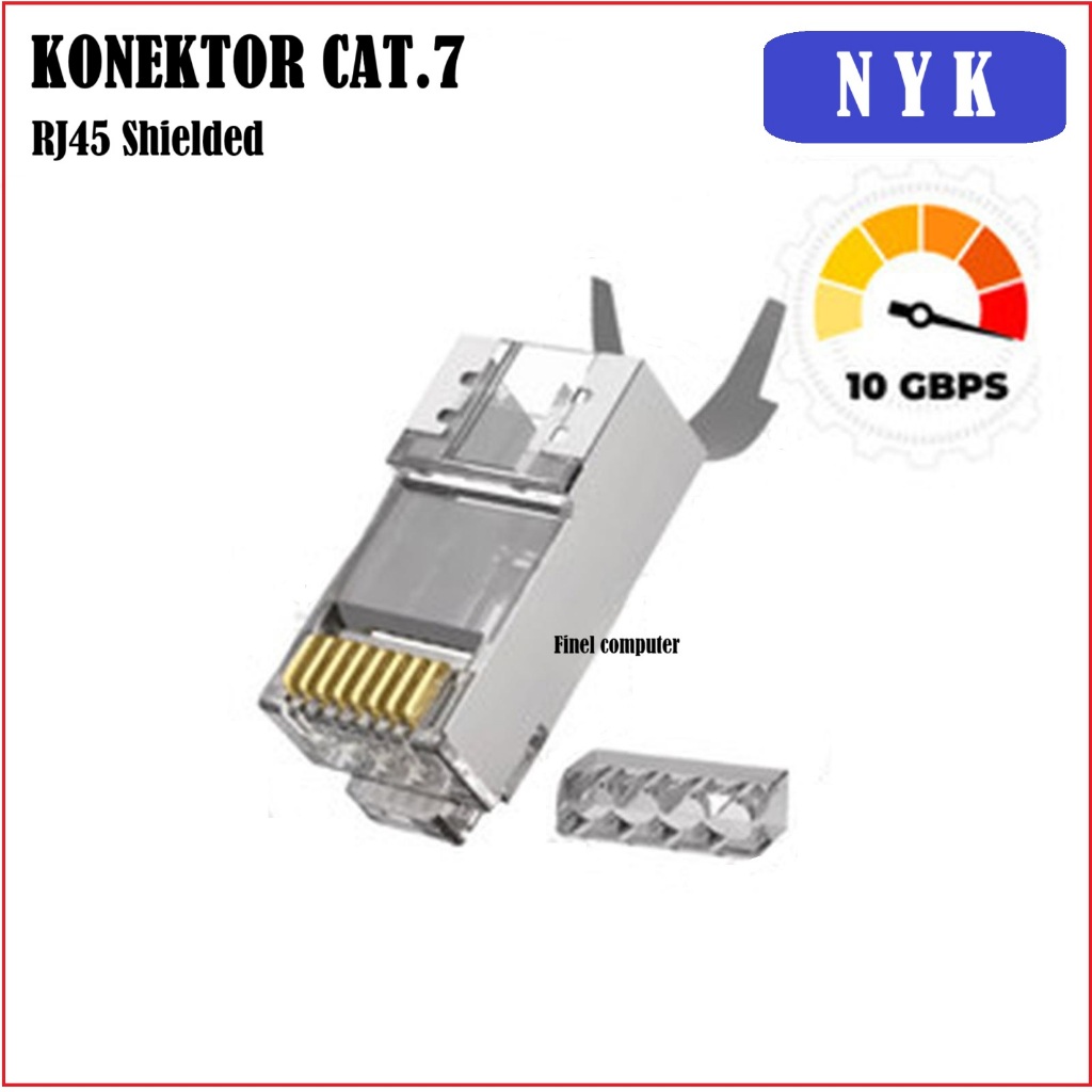 RJ45 CAT-7 FTP Connector NYK IRON Connector Shielded RJ 45 Cat.7 Cat 7 ...