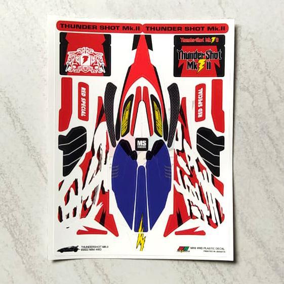 MERAH Thunder Shot Mk-II Sticker - Red Special - Red Body - Vinyl ...