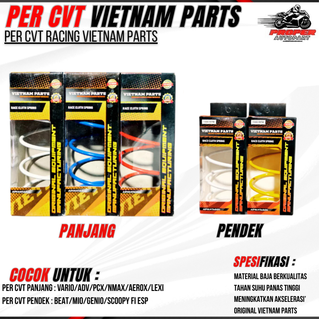 CVT SPRING 1500 VARIO CVT SPRING BEAT 1500 CVT SPRING PCX 1500 RACING ...