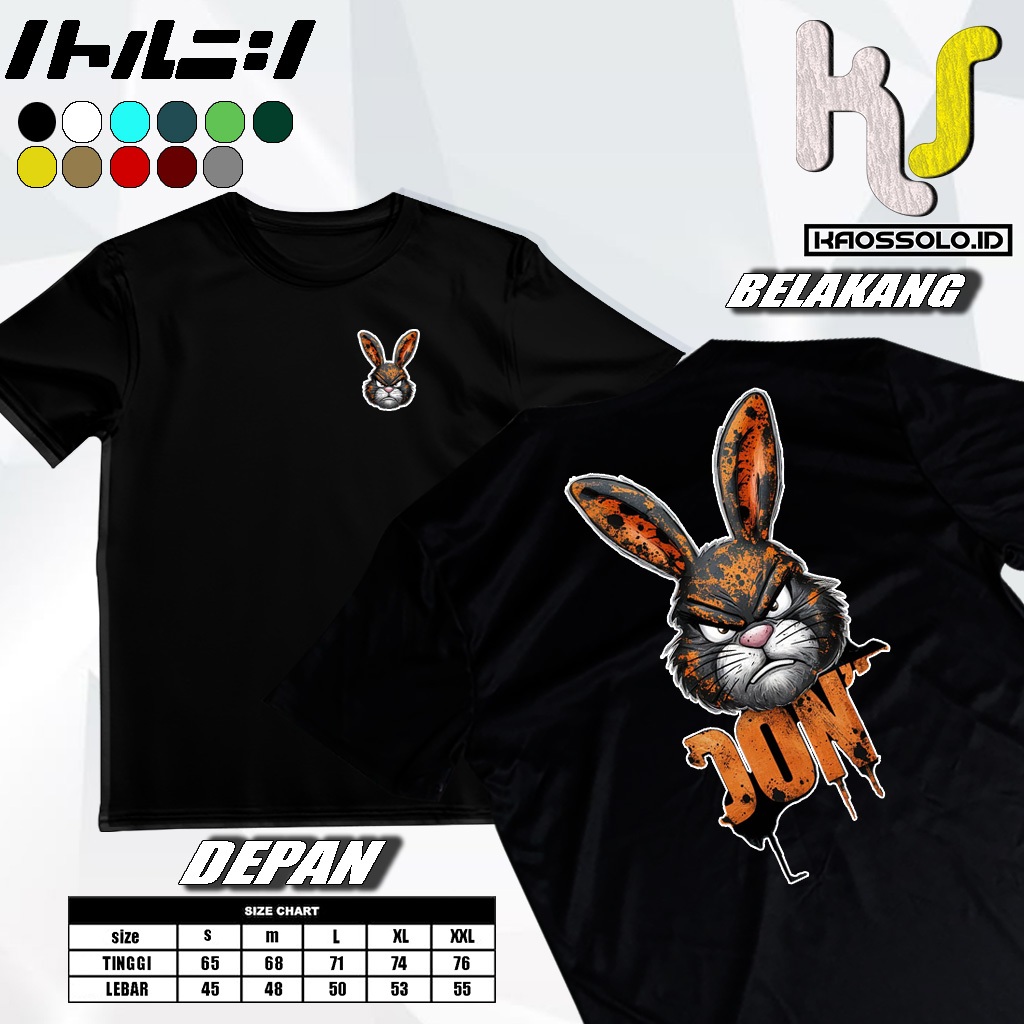 KAOSSOLO.ID - DON'T RABBIT MOTIF DISTRO T-SHIRT - THE LATEST MEN'S AND ...