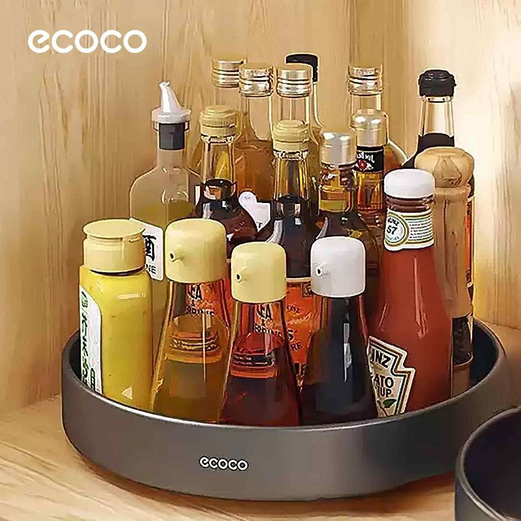 ECOCO Rotating Storage Box Aluminum - Multifunctional kitchen table ...