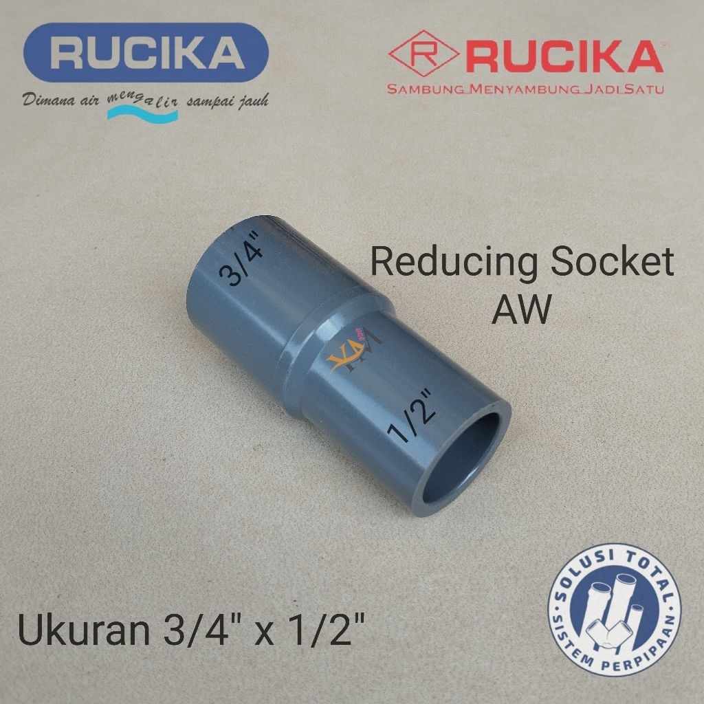 REDUCING SOCKET OPERAN PVC AW RUCIKA 3/ 4 X 1/ 2 INCH | Shopee Philippines