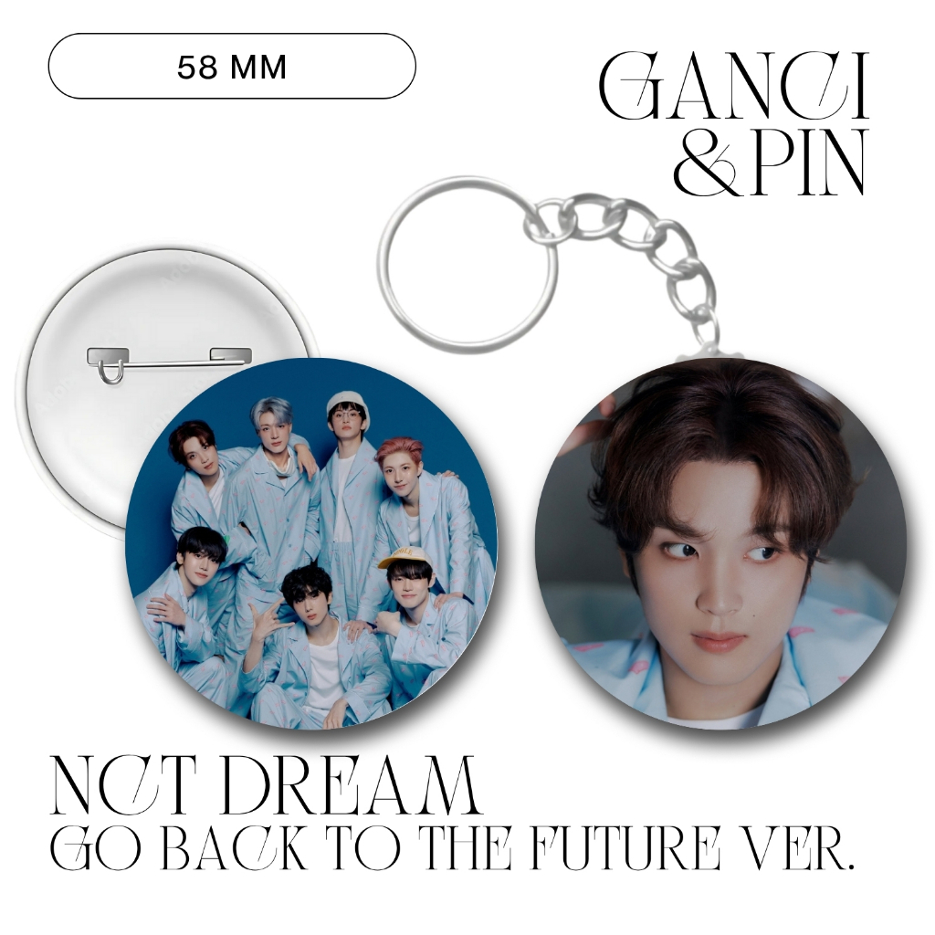 GANTUNGAN GANCI NCT DREAM PIN GO BACK TO THE FUTURE KEYCHAIN 58 MM ...