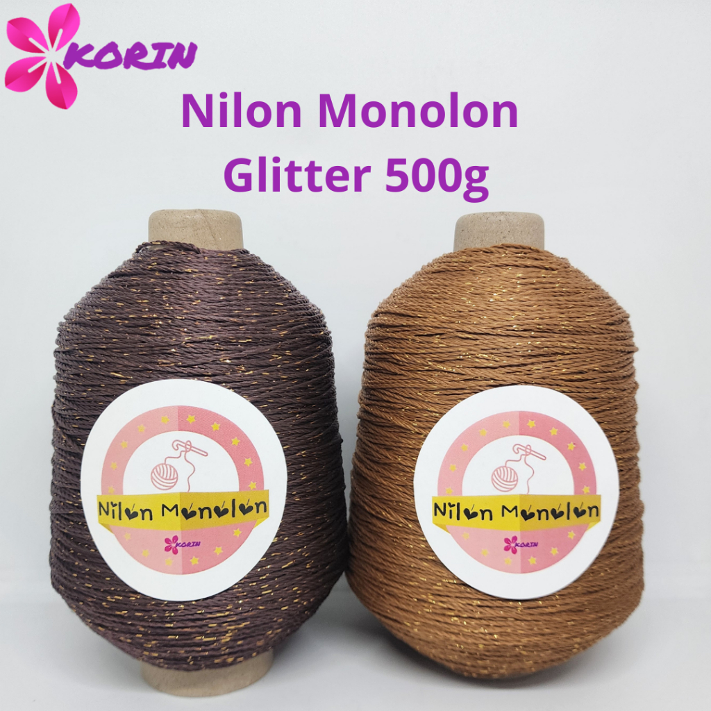 Nylon Monolon Glitter Yarn 500gram / Nylon Prolene Glitter / Nylon ...
