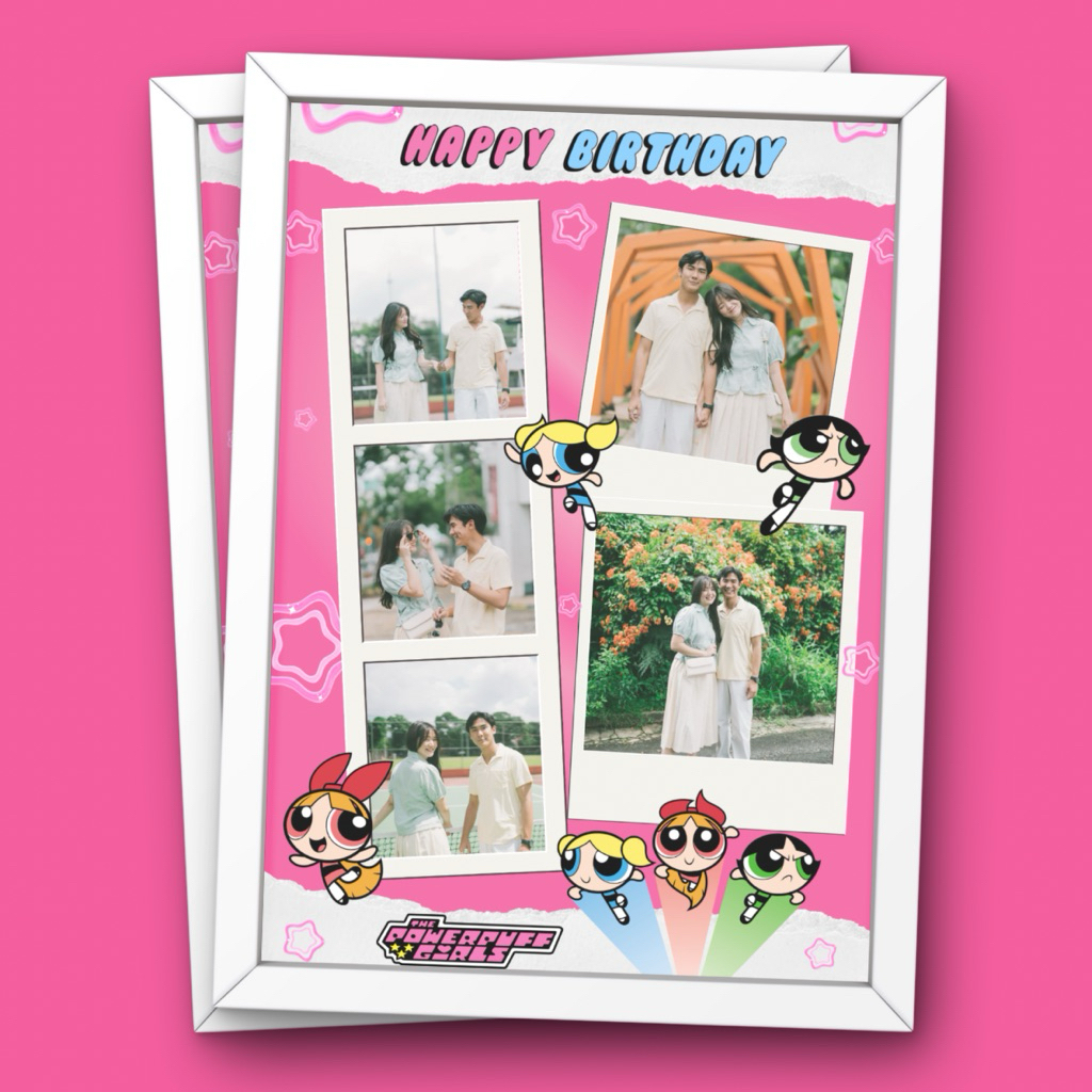 4R Photo frame Gift Photo frame Gift Boyfriend POWERPUFF Table ...