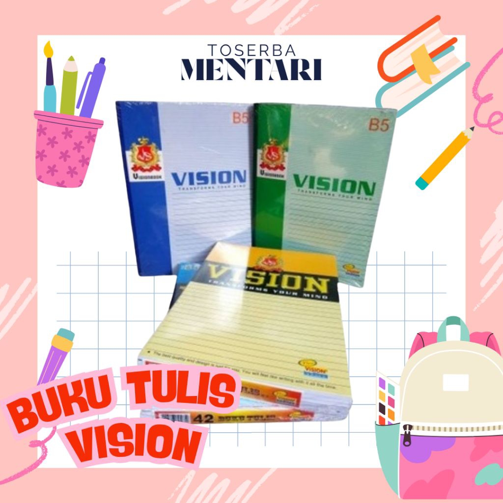VISION CAMPUS B5 NOTEBOOK 42 SHEETS 1 PACK (6 PCS) | Shopee Philippines