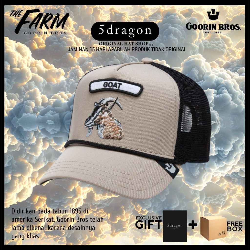 ORIGINAL GOORIN BROS HAT THE GOAT ROCKER RELAXED KHAKI | Shopee Philippines