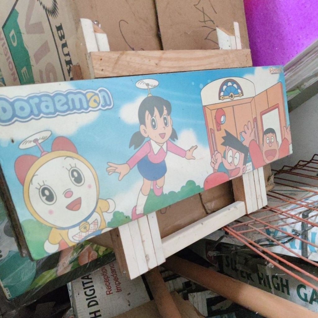 New doraemon wooden folding table, majapait stock | Shopee Philippines