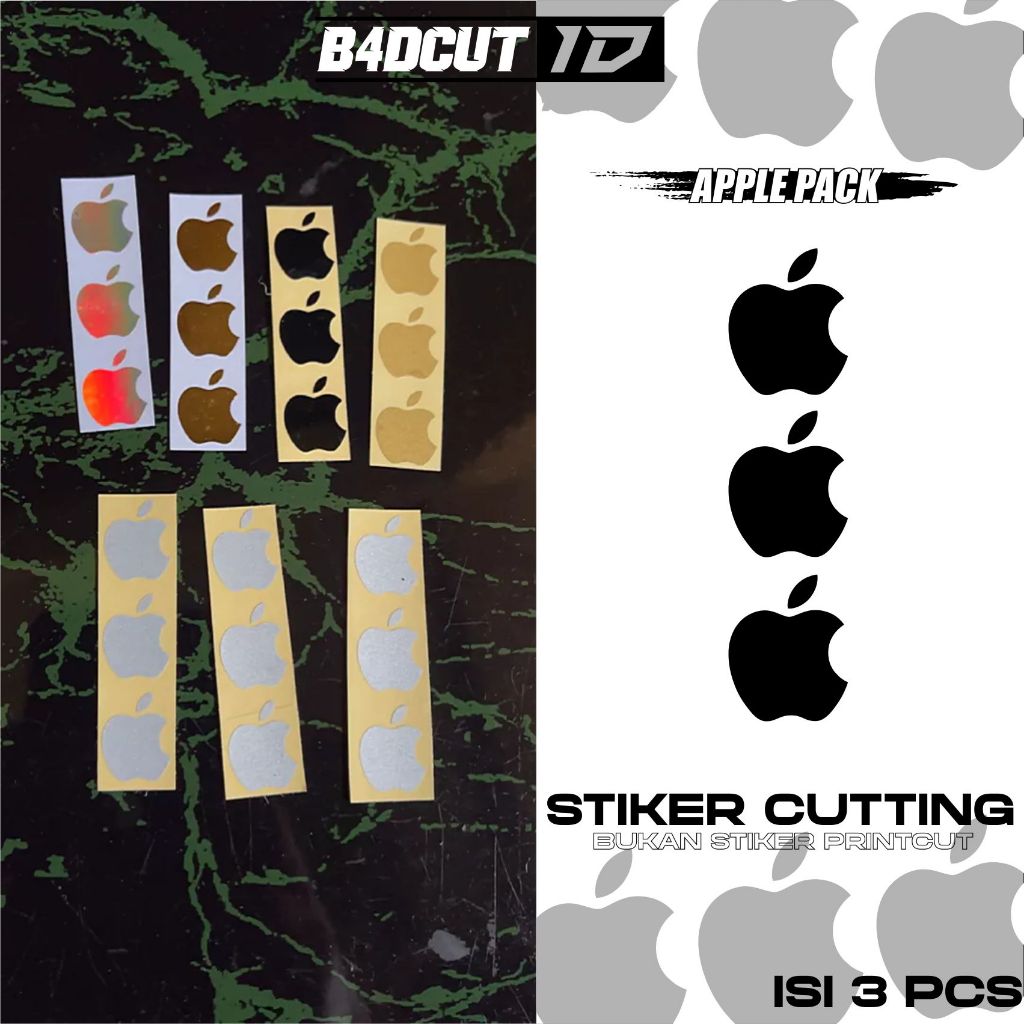 HP Apple stickers, 3 pcs cutting stickers cheaphp, apple logo ...