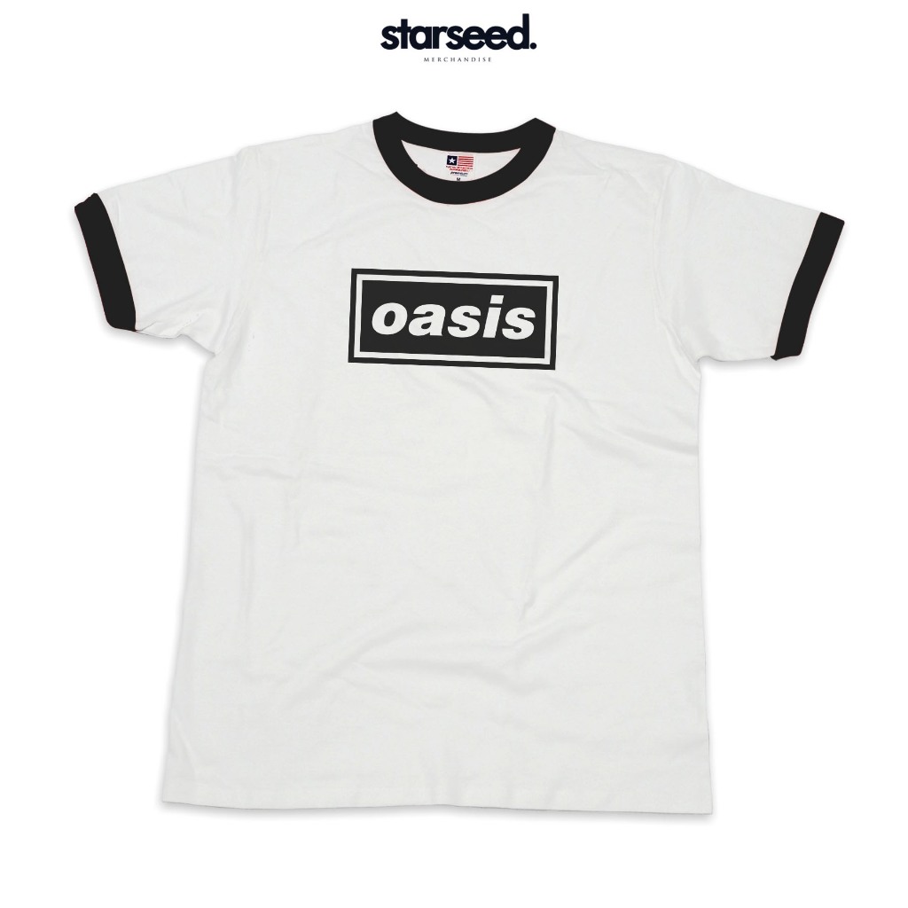 OASIS LOGO - RINGER T-SHIRT Tshirt for Men Tshirt | Shopee Philippines