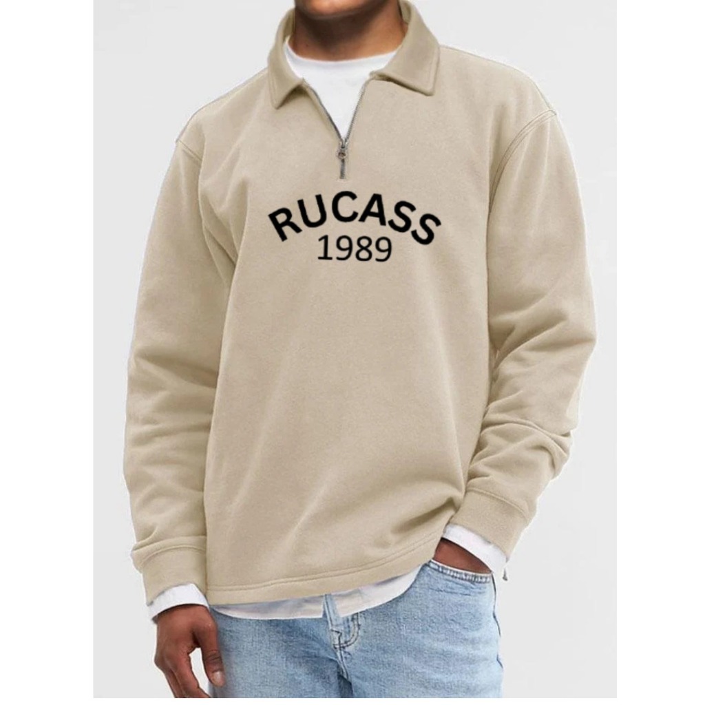 Half Zip Premium Rucas Full Tag Basic Distro unisex Men / Thick Halzip ...