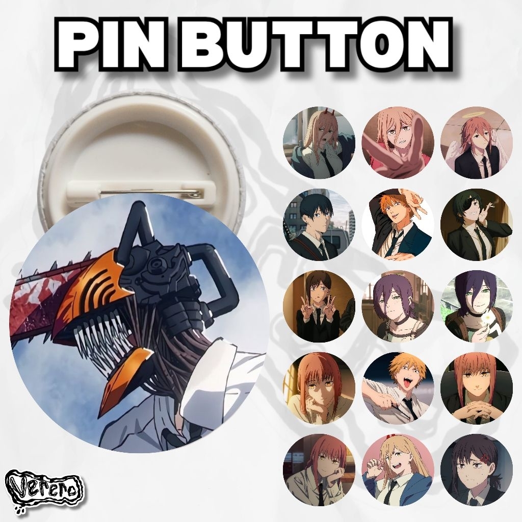 Pin Chainsaw Man Anime Denji Makima Power Reze | Shopee Philippines