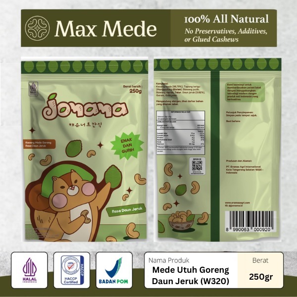 Max Mede - Whole Mede Nuts / Fried Whole Mede Snack with Orange Leaves ...