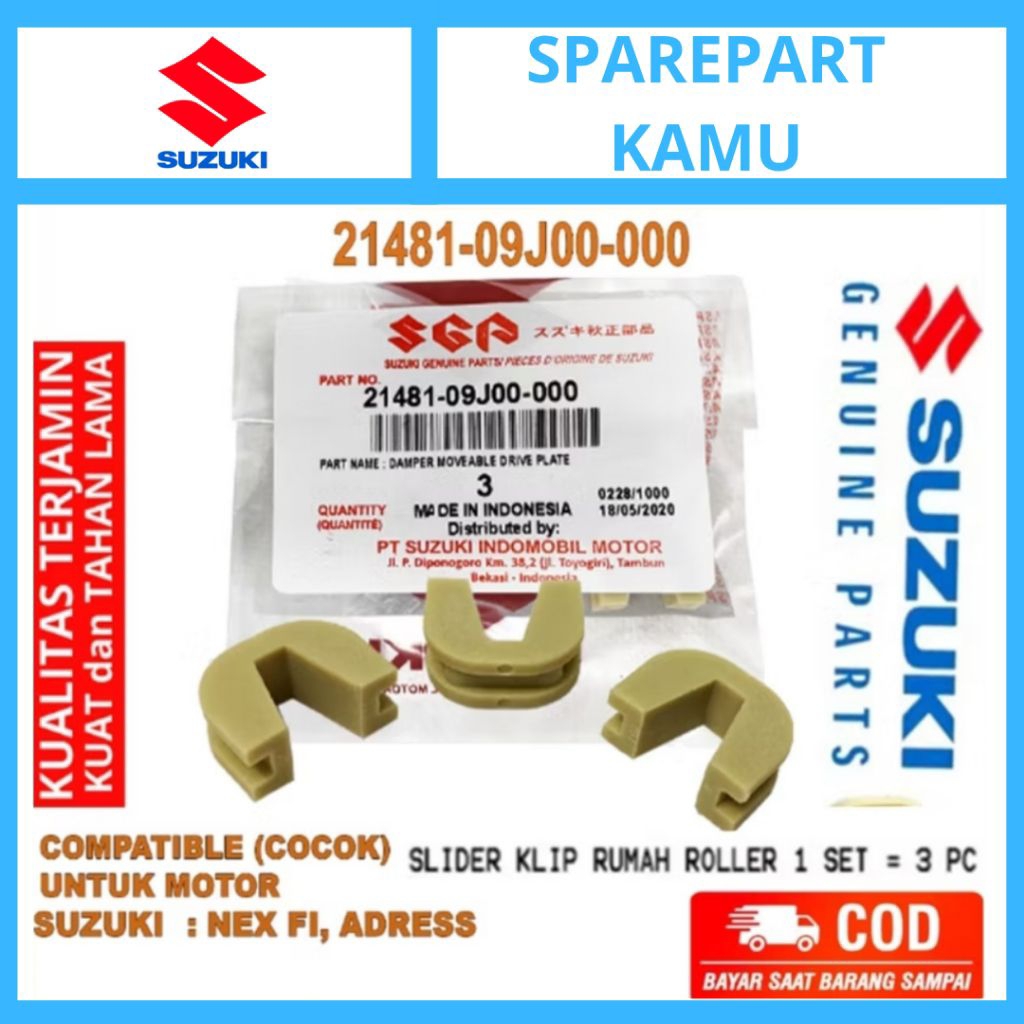 Slider Slide Piece Set Roller House Clip SUZUKI NEX 1 2 Carburetor Fi ...