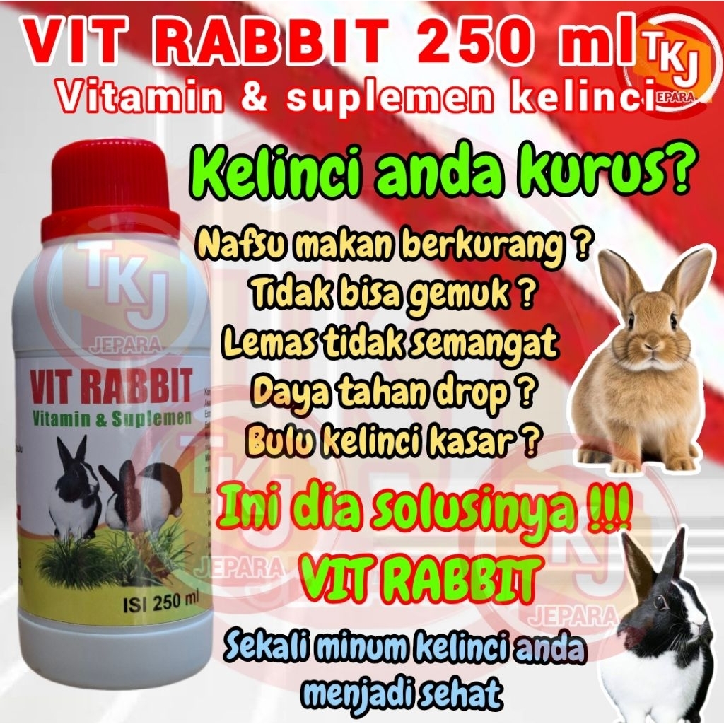 Vit rabbit 250 vitamin and supplementML for rabbits, increase appetite ...