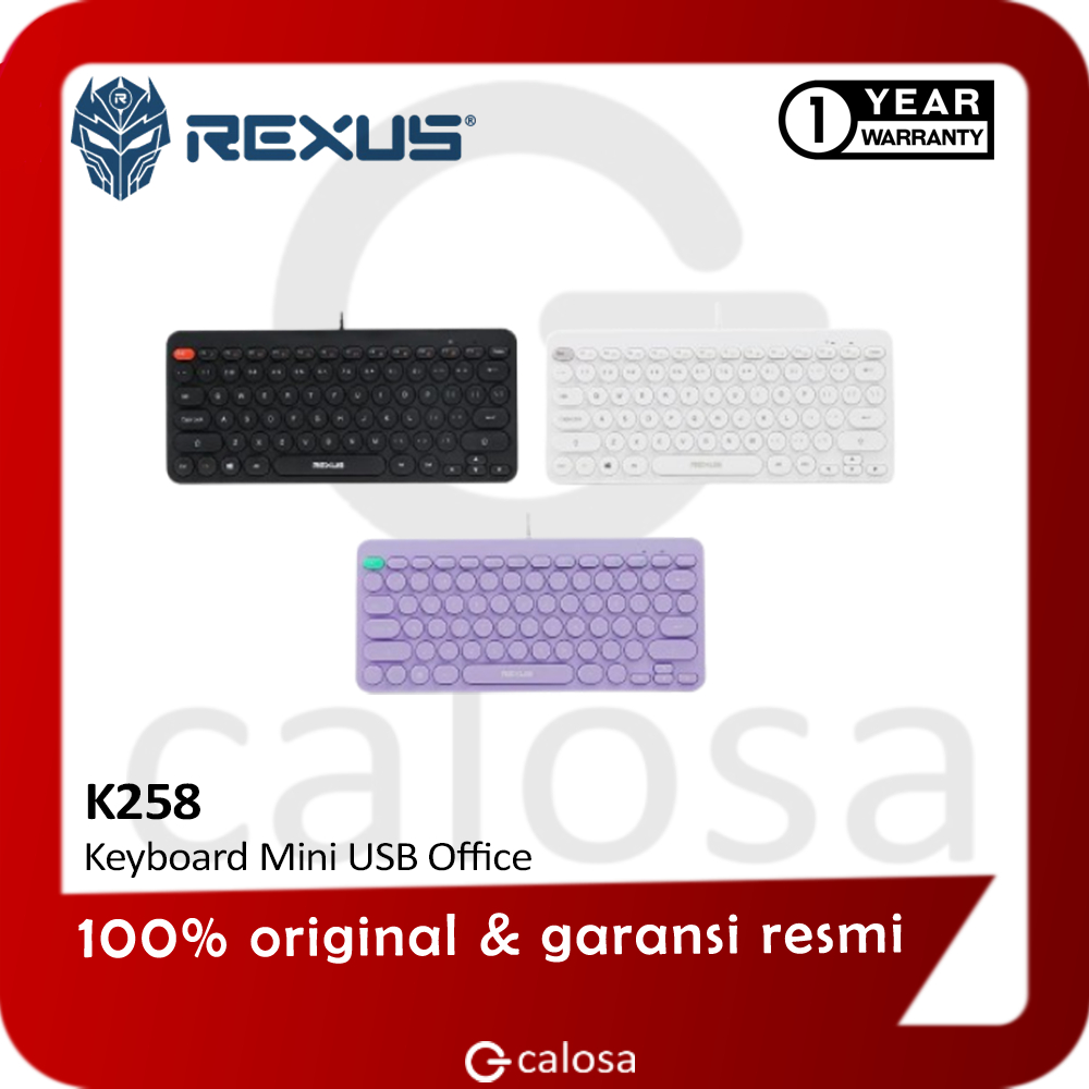 Rexus Mini Membrane Keyboard Size K258 USB - Lilac | Shopee Philippines