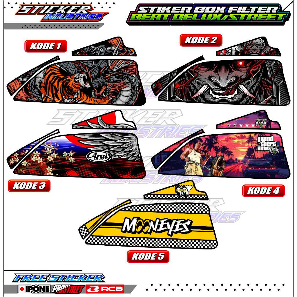 BEAT DELUXE FILTER BOX STICKER - STREET KARTUN EDITION / BEAT DELUXE ...