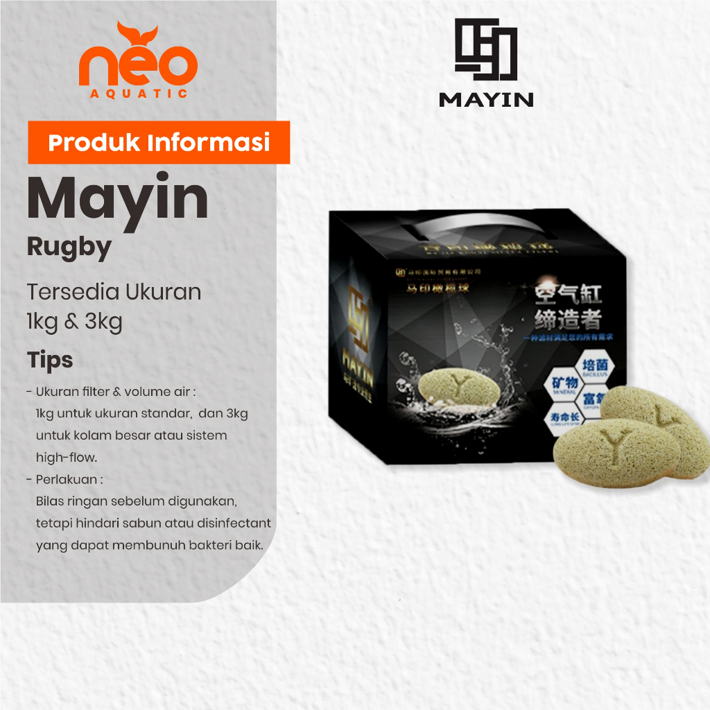 MAYIN RUGBY Biological Filter Media Aquarium Bacteria House - 1Kg & 3Kg ...